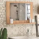 Καθρέπτης μπάνιου Ζάκυνθος 15 χρώμα pine oak 60x10x45εκ. – εικόνα 2