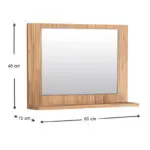 Καθρέπτης μπάνιου Ζάκυνθος 15 χρώμα pine oak 60x10x45εκ. – εικόνα 4