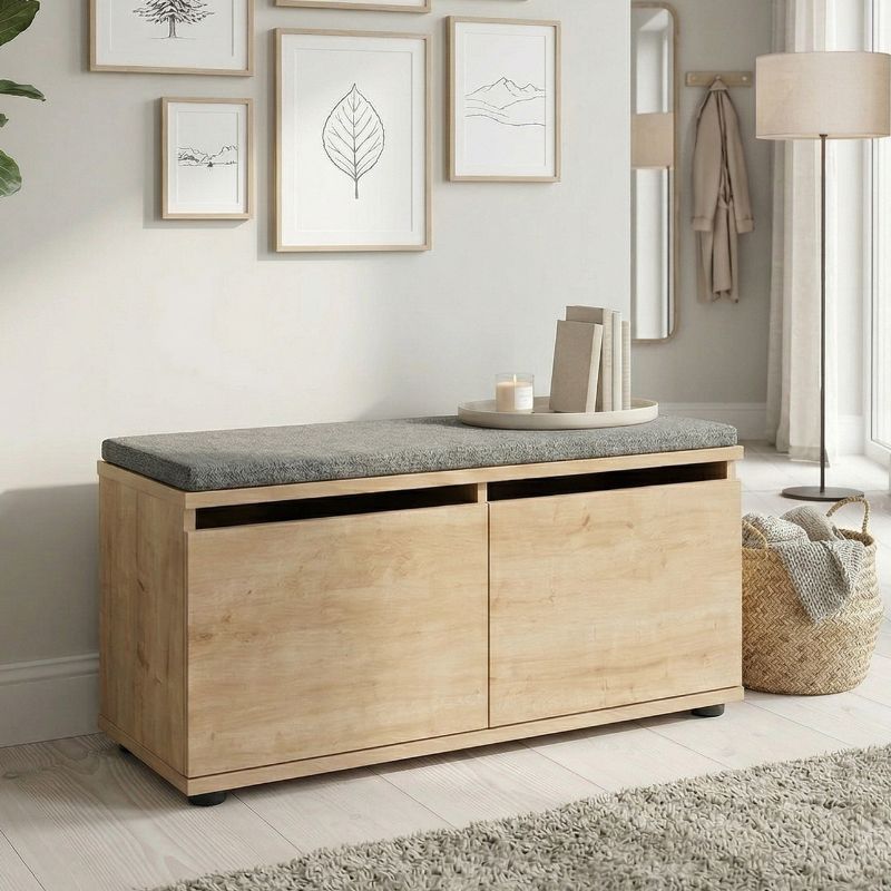 Παπουτσοθήκη Σίφνος 21 8 ζευγών χρώμα sapphire oak 80x35x42εκ.