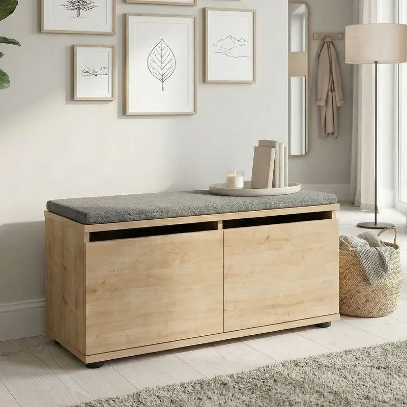 Παπουτσοθήκη Σίφνος 21 8 ζευγών χρώμα sapphire oak 80x35x42εκ.