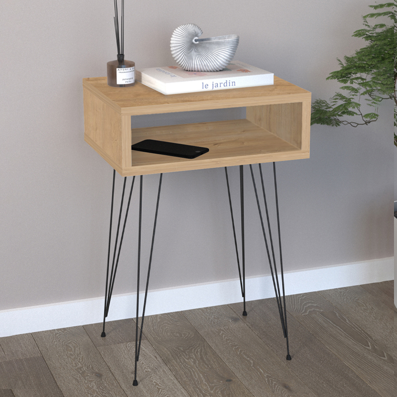 Κομοδίνο Παρνασσός 67 χρώμα sapphire oak 40x30x60εκ.