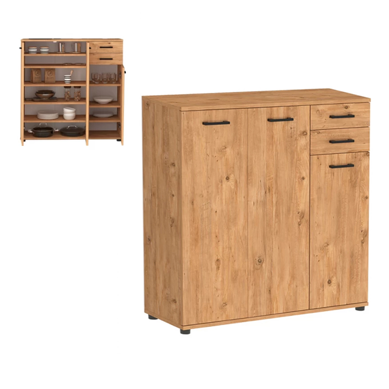 Παπουτσοθήκη - Ντουλάπι Λευκάδα 13 χρώμα pine oak 108x35x108εκ.