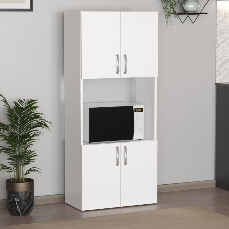 Ντουλάπα κουζίνας Δωδώνη 62 χρώμα λευκό 60x32x140εκ.