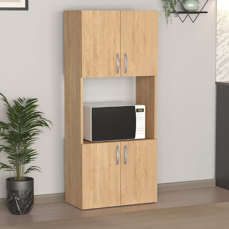 Ντουλάπα κουζίνας Δωδώνη 62 χρώμα sapphire oak 60x32x140εκ.