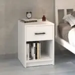 Κομοδίνο Ύδρα 35 χρώμα λευκό 40,2×35,3×55εκ.