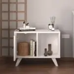 Κομοδίνο Βεργίνα 84 χρώμα λευκό 65,2x30x49εκ. – εικόνα 2
