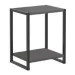 Κομοδίνο Κέρκυρα 40 χρώμα ανθρακί – μαύρο 39x30x48εκ. – εικόνα 3