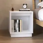 Κομοδίνο Σπέτσες 14 χρώμα λευκό 40×35,3×45εκ. – εικόνα 3