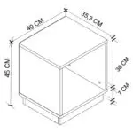 Κομοδίνο Σπέτσες 14 χρώμα sapphire oak 40×35,3×45εκ. – εικόνα 4