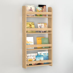Επιτοίχια βιβλιοθήκη - ραφιέρα Montessori χρώμα sapphire oak 60x15x120εκ.
