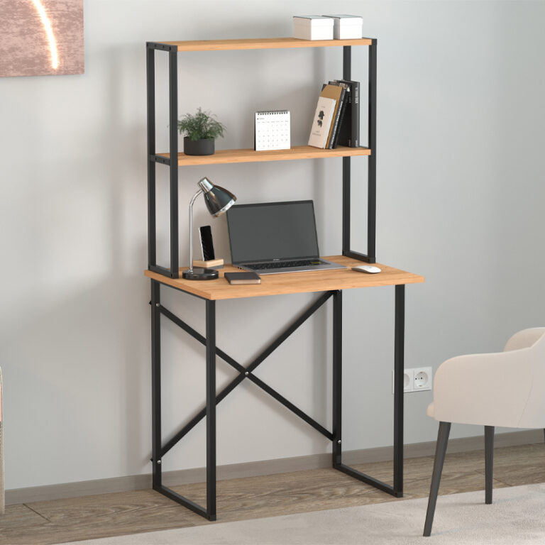 Γραφείο εργασίας Pope χρώμα pine oak 73x52x146εκ.