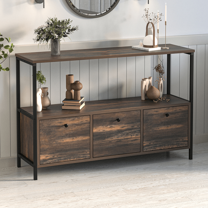 Μπουφές Κύθηρα 30 χρώμα rustic καρυδί 122x36x80,1εκ.