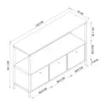 Μπουφές Κύθηρα 30 χρώμα rustic καρυδί 122x36x80,1εκ. – εικόνα 5