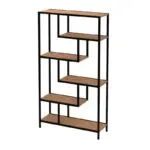 Βιβλιοθήκη Κνωσός 92 χρώμα μαύρο – pine oak 90x30x159εκ. – εικόνα 5