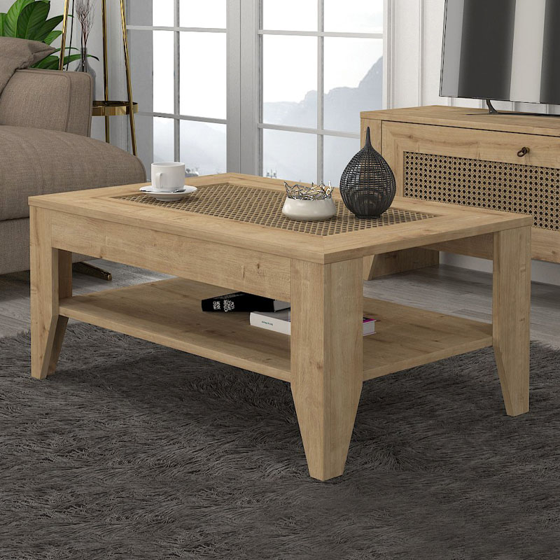 Τραπεζάκι σαλονιού Αστυπάλαια 83 χρώμα sapphire oak 90x60x40εκ.
