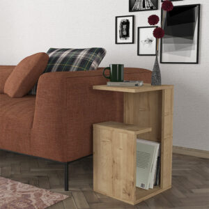 Τραπεζάκι βοηθητικό Rosana χρώμα sapphire oak 35x29,5x60εκ.