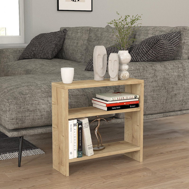 Τραπεζάκι βοηθητικό Σκόπελος 33 χρώμα sapphire oak 51x17,5x49εκ.