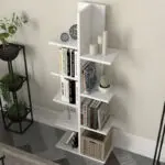 Βιβλιοθήκη Κρήτη 43 χρώμα λευκό 45×21,4×121,8εκ. – εικόνα 3