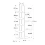 Βιβλιοθήκη Κρήτη 43 χρώμα λευκό 45×21,4×121,8εκ. – εικόνα 6