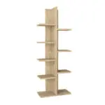 Βιβλιοθήκη Κρήτη 43 χρώμα sapphire oak 45×21,4×121,8εκ. – εικόνα 4