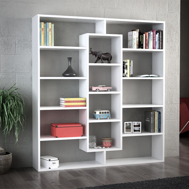 Βιβλιοθήκη Σέριφος 45 χρώμα λευκό 125x22x135,7εκ.