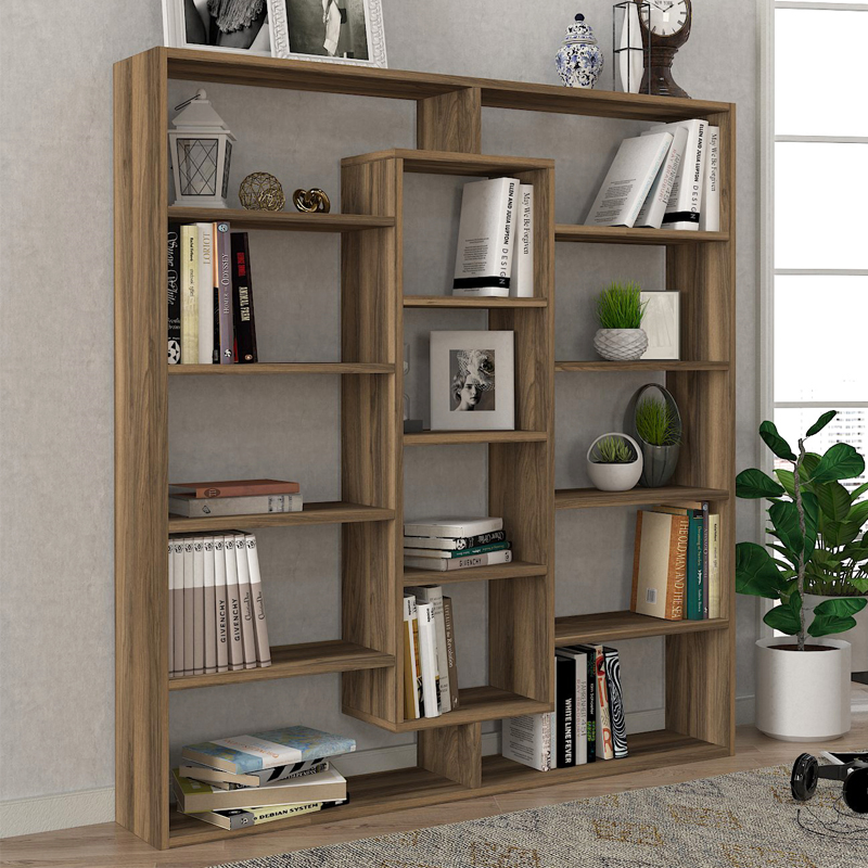 Βιβλιοθήκη Σέριφος 45 χρώμα καρυδί 125x22x135,7εκ.
