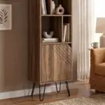 Βιβλιοθήκη Πάρος 61 χρώμα καρυδί 45x35x184εκ. – εικόνα 4