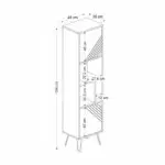 Βιβλιοθήκη Πάρος 61 χρώμα καρυδί 45x35x184εκ. – εικόνα 7