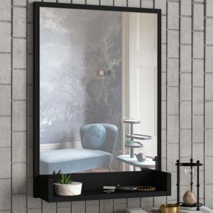 Καθρέπτης μπάνιου Costa Μegapap χρώμα μαύρο 45x12x75εκ.