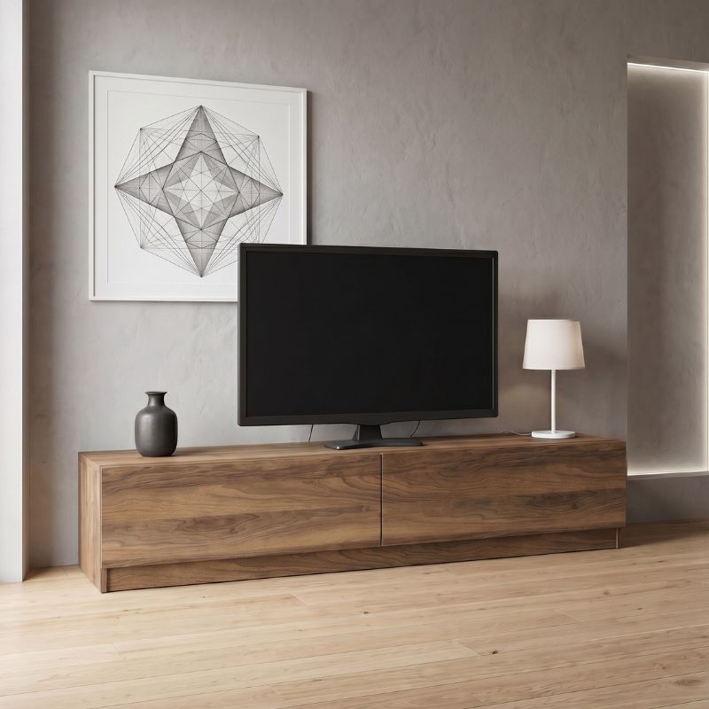 Έπιπλο τηλεόρασης Όλυμπος 29 χρώμα καρυδί 160x31,3x32,9εκ.