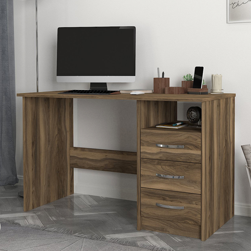 Γραφείο εργασίας Ολυμπία 28 χρώμα καρυδί 120x60x75εκ.