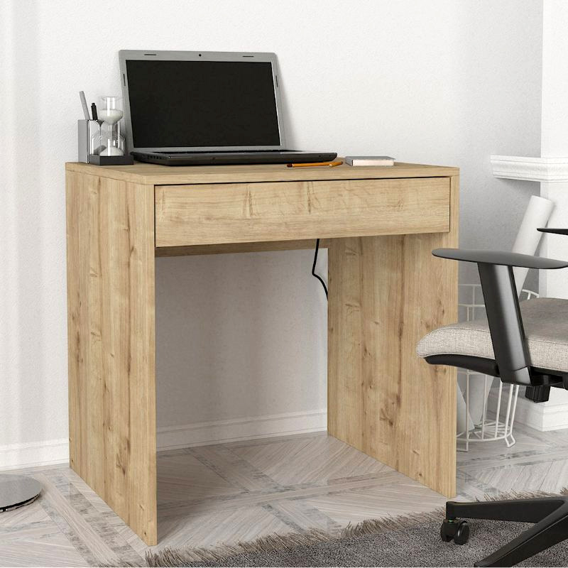 Γραφείο εργασίας Δήλος 31 χρώμα sapphire oak 72x60x73,8εκ.