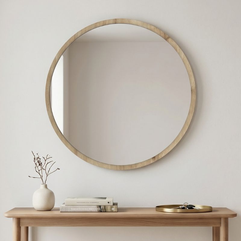Καθρέπτης τοίχου Επίδαυρος 37 χρώμα sapphire oak 59x2x59εκ.