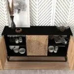 Μπουφές Πάρος 13 χρώμα μαύρο – sapphire oak 150x35x83,6εκ. – εικόνα 4