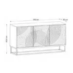 Μπουφές Πάρος 13 χρώμα μαύρο – sapphire oak 150x35x83,6εκ. – εικόνα 6