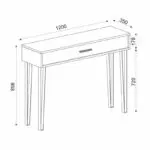 Κονσόλα Δελφοί 69 χρώμα atlantic pine 120x35x89,8εκ. – εικόνα 6