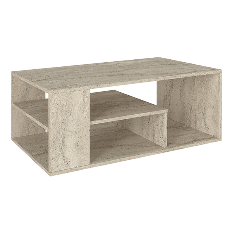 Τραπεζάκι σαλονιού Πάτμος 87 χρώμα travertine 110x60x42εκ.
