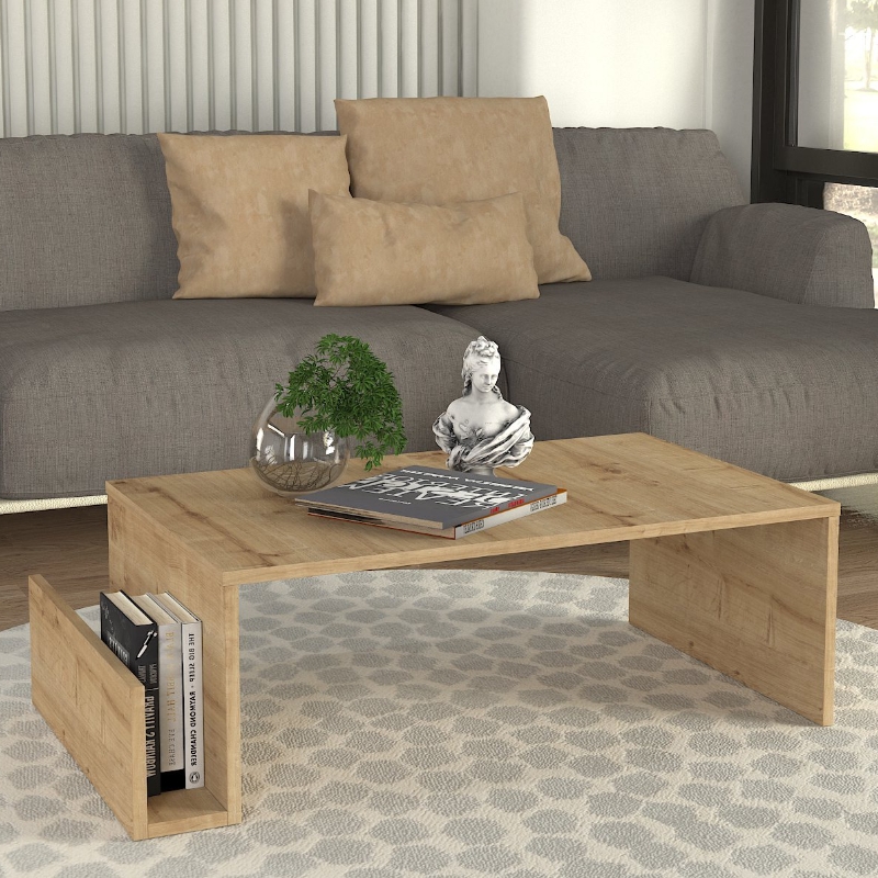 Τραπεζάκι σαλονιού Ικαρία 72 χρώμα sapphire oak 100,6x55x31,8εκ.