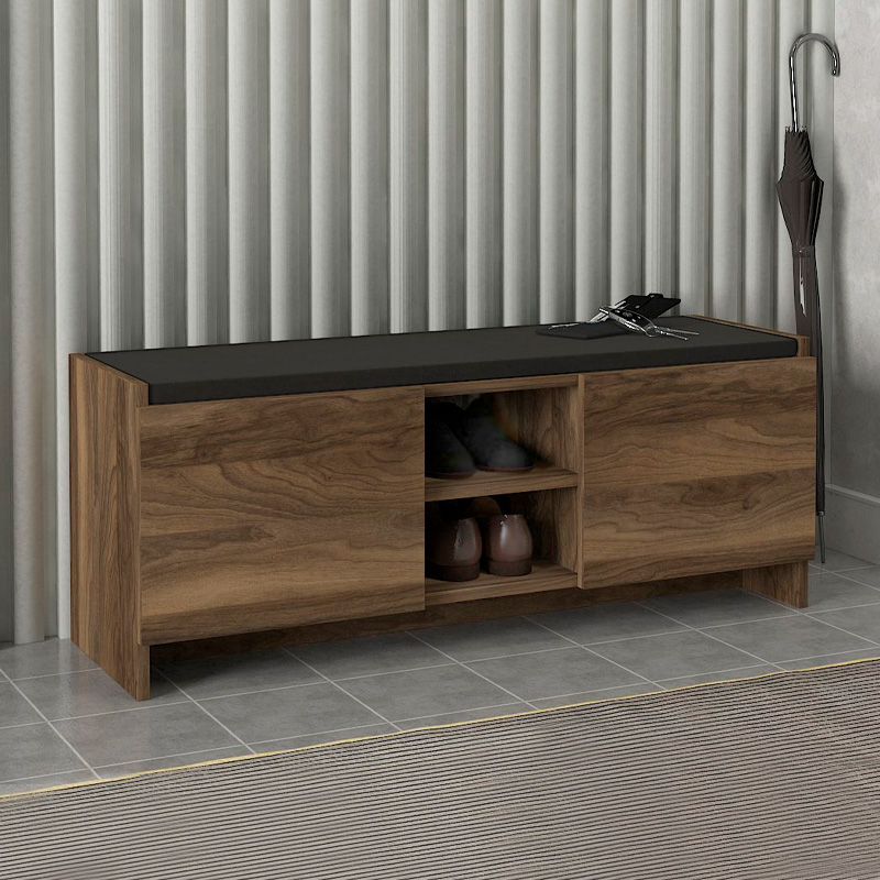 Παπουτσοθήκη Κέρκυρα 96 χρώμα καρυδί 110x33,2x43εκ.