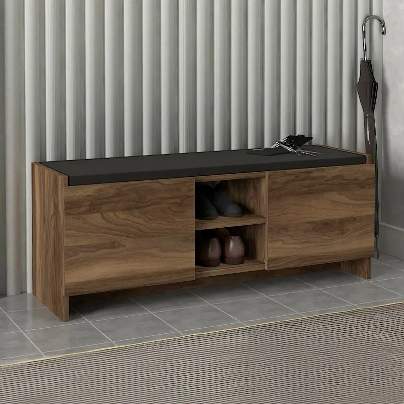Παπουτσοθήκη Κέρκυρα 96 χρώμα καρυδί 110x33,2x43εκ.