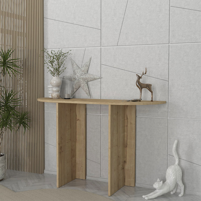 Κονσόλα Κρήτη 47 χρώμα sapphire oak 120x35x75εκ.