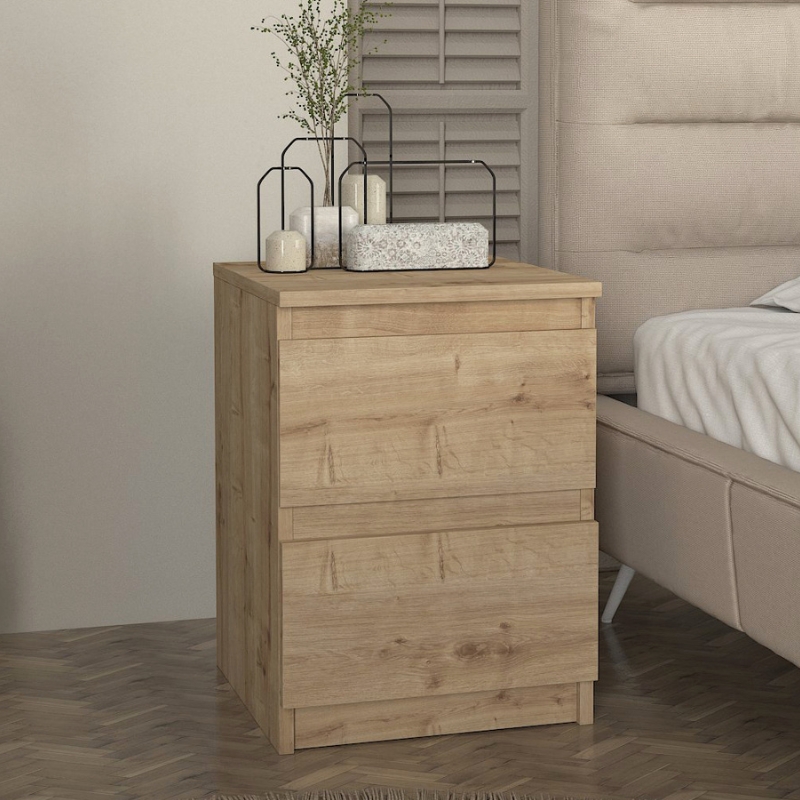 Κομοδίνο Νάξος 36 χρώμα sapphire oak 39,8x41,8x55εκ.