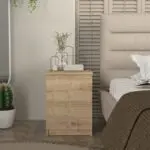 Κομοδίνο Νάξος 36 χρώμα sapphire oak 39,8×41,8×55εκ. – εικόνα 4
