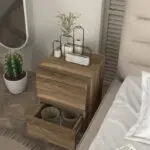 Κομοδίνο Νάξος 36 χρώμα καρυδί 39,8×41,8×55εκ. – εικόνα 3