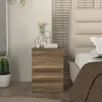 Κομοδίνο Νάξος 36 χρώμα καρυδί 39,8×41,8×55εκ. – εικόνα 4