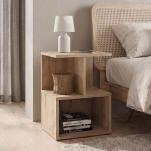 Κομοδίνο - Τραπεζάκι βοηθητικό Entiero χρώμα sapphire oak 39,8x35x54,6εκ.