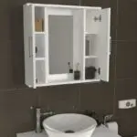 Καθρέπτης μπάνιου Χίος 35 χρώμα λευκό 65×15,3×65εκ. – εικόνα 3
