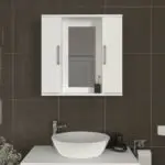 Καθρέπτης μπάνιου Χίος 35 χρώμα λευκό 65×15,3×65εκ. – εικόνα 5