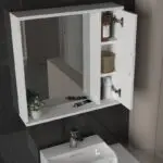 Καθρέπτης μπάνιου Κέρκυρα 92 χρώμα λευκό 65×15,3×65εκ. – εικόνα 3
