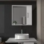 Καθρέπτης μπάνιου Κέρκυρα 92 χρώμα λευκό 65×15,3×65εκ. – εικόνα 5